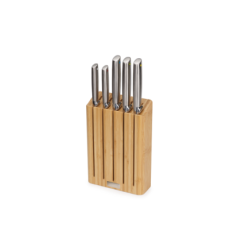 Conjunto de 5 Facas e Bloco Vertical – Steel Bamboo – Elevate – Joseph Joseph