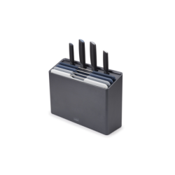 Conjunto de 8 Peças (Facas e Tábuas de Cortar) – Grafite – Folio Plus – Joseph Joseph