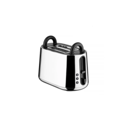 Torradeira – Aço Inoxidável e Preto – Toru – Alessi