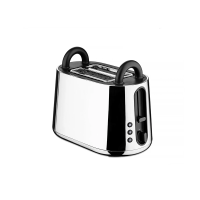 Torradeira – Aço Inoxidável e Preto – Toru – Alessi