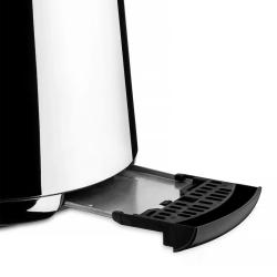 Torradeira – Aço Inoxidável e Preto – Toru – Alessi