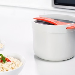 Cozedor de Arroz para Micro-ondas – Branco e Laranja – M-Cuisine – Joseph Joseph