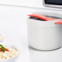 Cozedor de Arroz para Micro-ondas – Branco e Laranja – M-Cuisine – Joseph Joseph