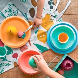 Conjunto de Talheres Criança – Laranja – Giro Kids – Alessi