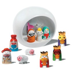 Conjunto de 2 Ovelhas – Branco – Tiny Little Sheep – A Di Alessi