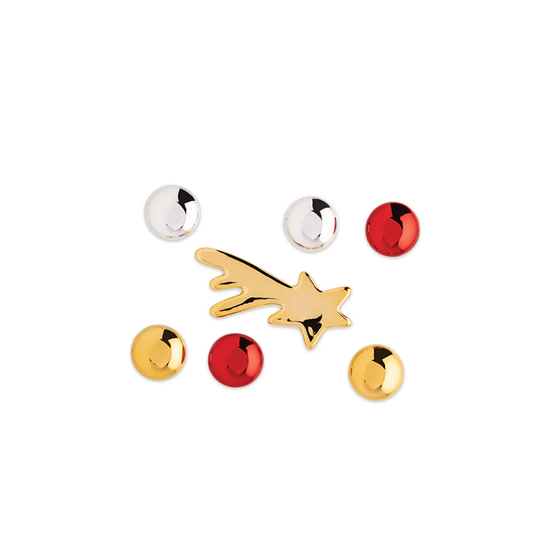 Conjunto de 6 Ímanes para Árvore de Natal – Bark for Christmas – Alessi
