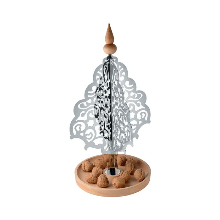 Árvore de Natal de Mesa – Inox e Madeira – Dressed for X-mas – Alessi