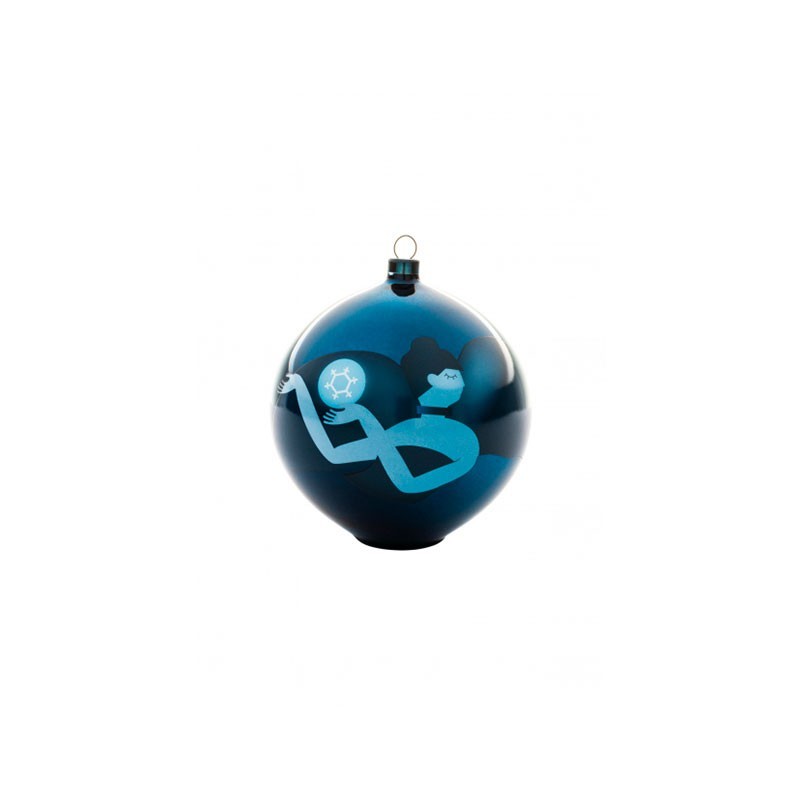 Ornamento Bailarina para Árvore – Azul – da coleção Blue Christmas – A Di Alessi