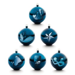 Ornamento Bailarina para Árvore – Azul – da coleção Blue Christmas – A Di Alessi