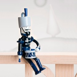 Ornamento Soldado – Azul – da coleção Blue Christmas – A Di Alessi