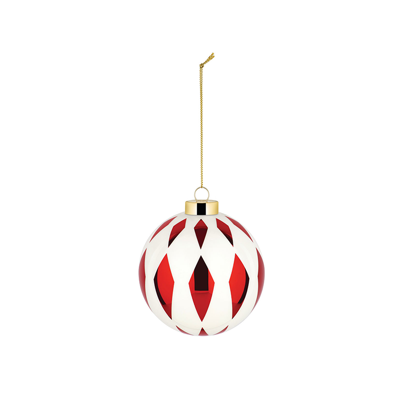 Bola de Natal Losângulo – Branco