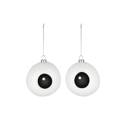 Conjunto de 2 Decorações de Natal Carol – Branco e Preto – Freebies – Alessi