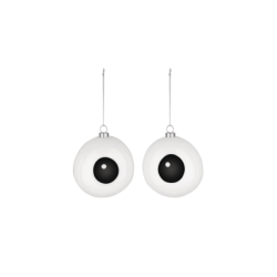 Conjunto de 2 Decorações de Natal Carol – Branco e Preto – Freebies – Alessi