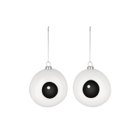 Conjunto de 2 Decorações de Natal Carol – Branco e Preto – Freebies – Alessi