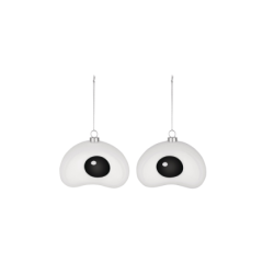 Conjunto de 2 Decorações de Natal Nick – Branco e Preto – Freebies – Alessi