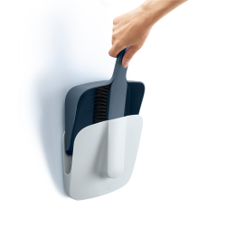 Vassoura e Pá para Fixar na Parede – Azul – Cleanstore – Joseph Joseph