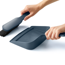 Vassoura e Pá para Fixar na Parede – Azul – Cleanstore – Joseph Joseph