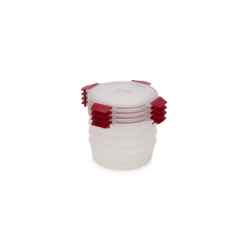 Conjunto 4 Recipientes Redondos 1L – Vermelho – Nest Lock – Joseph Joseph