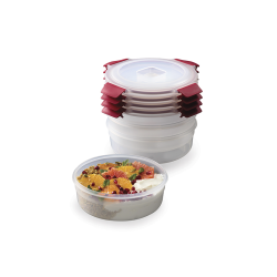 Conjunto 4 Recipientes Redondos 1L – Vermelho – Nest Lock – Joseph Joseph