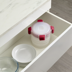 Conjunto 4 Recipientes Redondos 1L – Vermelho – Nest Lock – Joseph Joseph