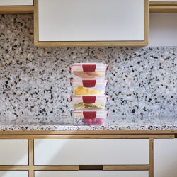 Conjunto 4 Recipientes Redondos 1L – Vermelho – Nest Lock – Joseph Joseph