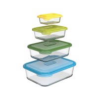 Conjunto de 4 Caixas de Vidro – Transparente – Nest Glass – Joseph Joseph