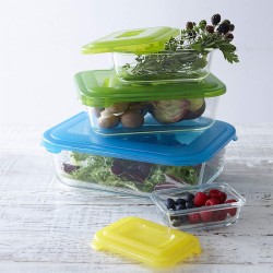 Conjunto de 4 Caixas de Vidro – Transparente – Nest Glass – Joseph Joseph