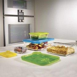 Conjunto de 4 Caixas de Vidro – Transparente – Nest Glass – Joseph Joseph