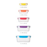 Conjunto de 5 Caixas de Armazenamento – Multicolorido – Nest Lock – Joseph Joseph