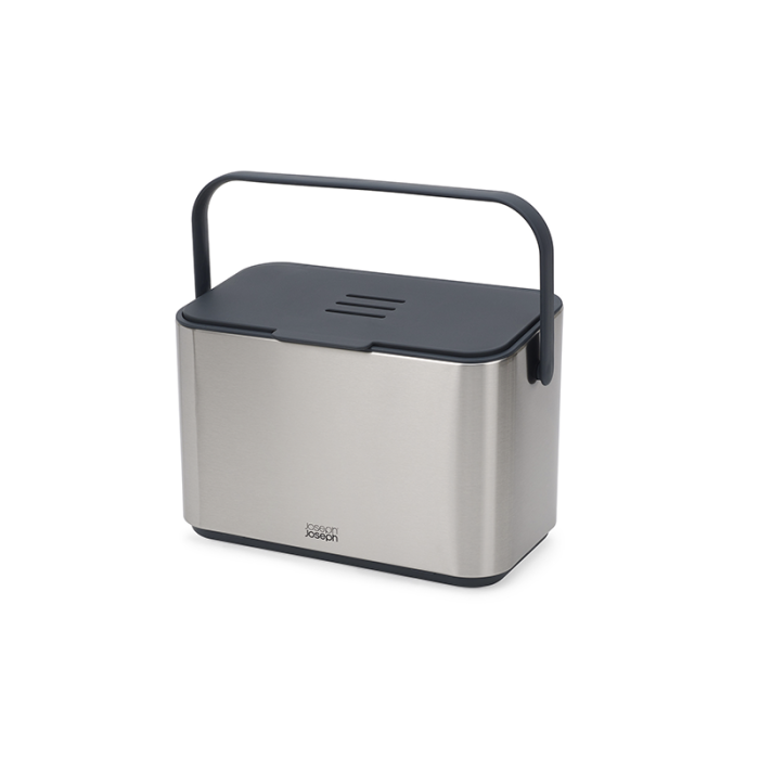 Recipiente para Resíduos Alimentares 4L – Cinza – Collect – Joseph Joseph