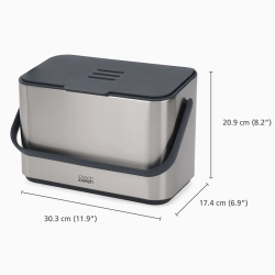 Recipiente para Resíduos Alimentares 4L – Cinza – Collect – Joseph Joseph