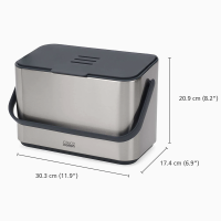 Recipiente para Resíduos Alimentares 4L – Cinza – Collect – Joseph Joseph