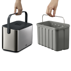 Recipiente para Resíduos Alimentares 4L – Cinza – Collect – Joseph Joseph