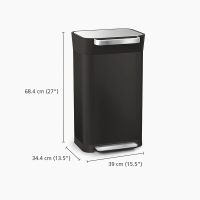 Balde do Lixo Compactador – Preto – Titan 30 – Joseph Joseph