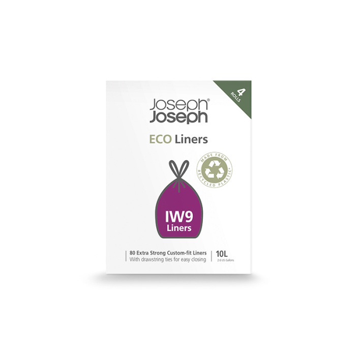 Sacos de Lixo Reciclados 10L (x80) – Cinza – IW9 – Joseph Joseph
