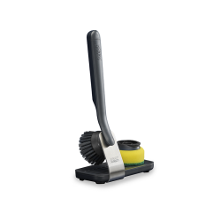 Conjunto Escova e Esponja com Suporte – Preto – SinkTech – Joseph Joseph