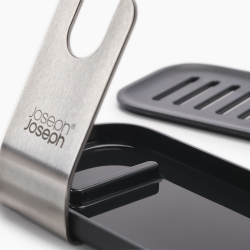 Conjunto Escova e Esponja com Suporte – Preto – SinkTech – Joseph Joseph