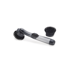 Escova com Doseador de Detergente e Cabeça de Substituição – Cinza e Transparente – SinkTech – Joseph Joseph