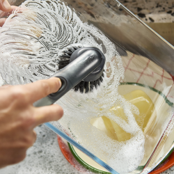 Escova com Doseador de Detergente e Cabeça de Substituição – Cinza e Transparente – SinkTech – Joseph Joseph