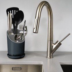 Escorredor e Organizador de Talheres – Cinza – Dock – Joseph Joseph