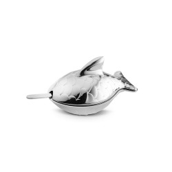 Saleiro com Colher – Inox – Colombina Fish – Alessi