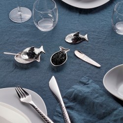 Saleiro com Colher – Inox – Colombina Fish – Alessi