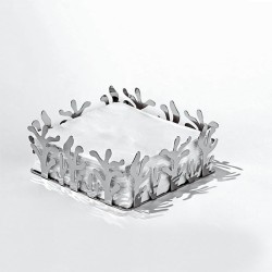Porta-guardanapos Quadrado – Prateado – Mediterraneo – Alessi