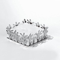 Porta-guardanapos Quadrado – Prateado – Mediterraneo – Alessi