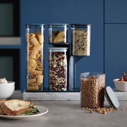 5 Recipientes Herméticos com Suporte – Azul – Podium Sky – Joseph Joseph