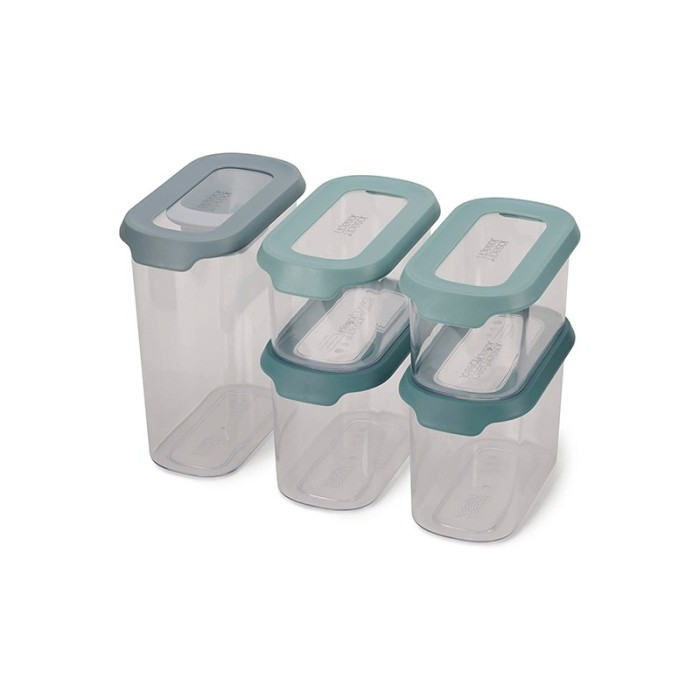 Conj. de 5 Recipientes Armazenamento – Azul – CupboardStore – Joseph Joseph