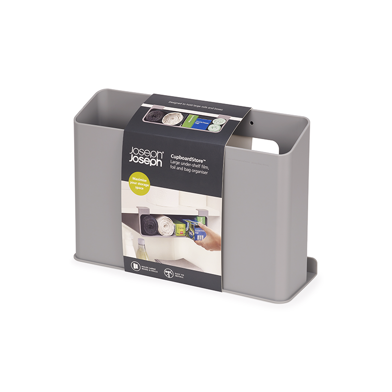 Organizador de Sacos Alumínio e Película – Cinza – CupboardStore – Joseph Joseph