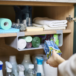 Organizador de Sacos Alumínio e Película – Cinza – CupboardStore – Joseph Joseph