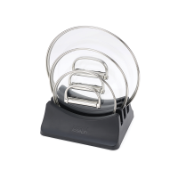 Suporte Arrumação para 3 Tampas – Preto – Space – Joseph Joseph