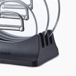 Suporte Arrumação para 3 Tampas – Preto – Space – Joseph Joseph